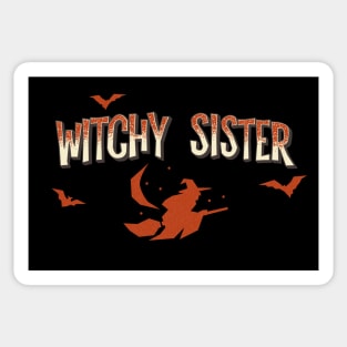 Support the sisterhood: Witchy Sister (all backgrounds - red images) Sticker